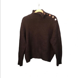 ZARA KNIT BLACK MOCK NECK SWEATER